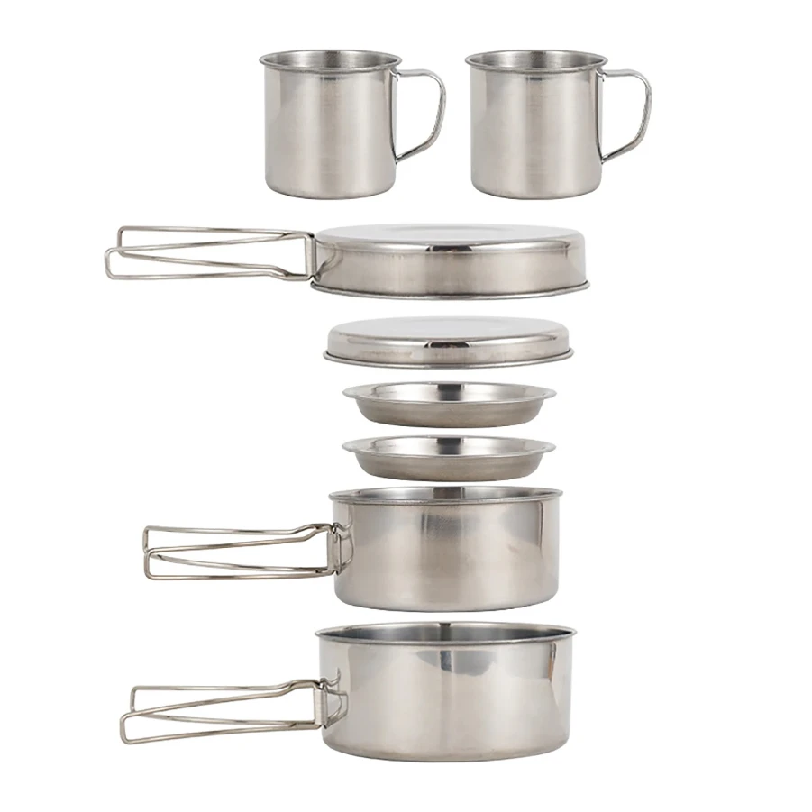 Kitchen Baking Pan Set - Set da 8 Pezzi per Campeggio,