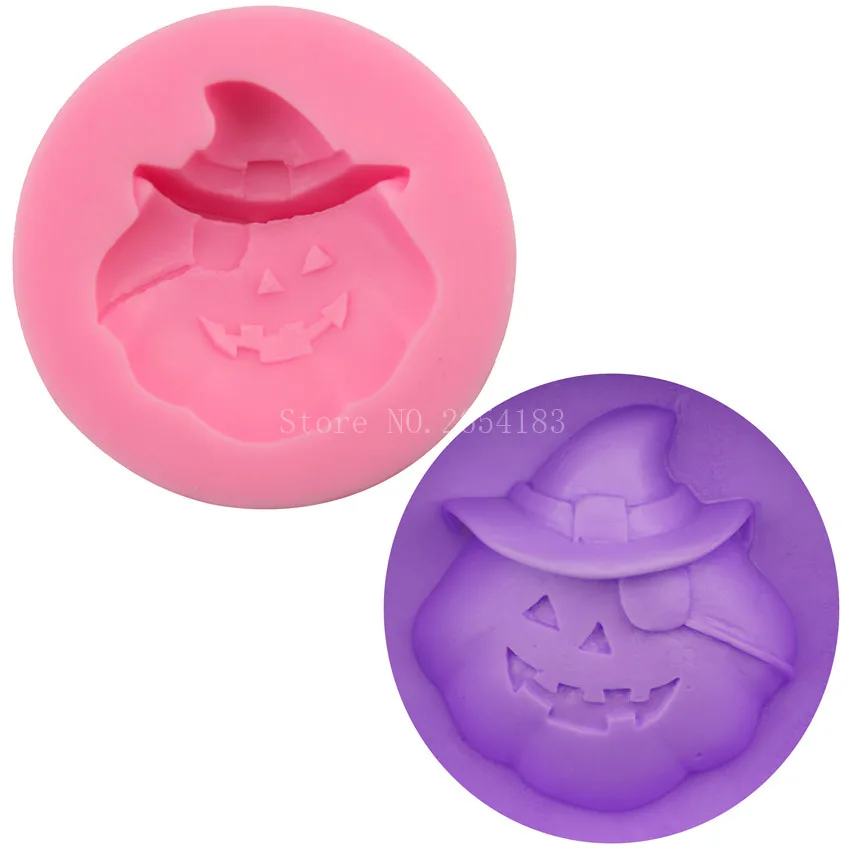 Kitchen Witch Baking - Cartoon Zucca di Halloween Strega Fondente
