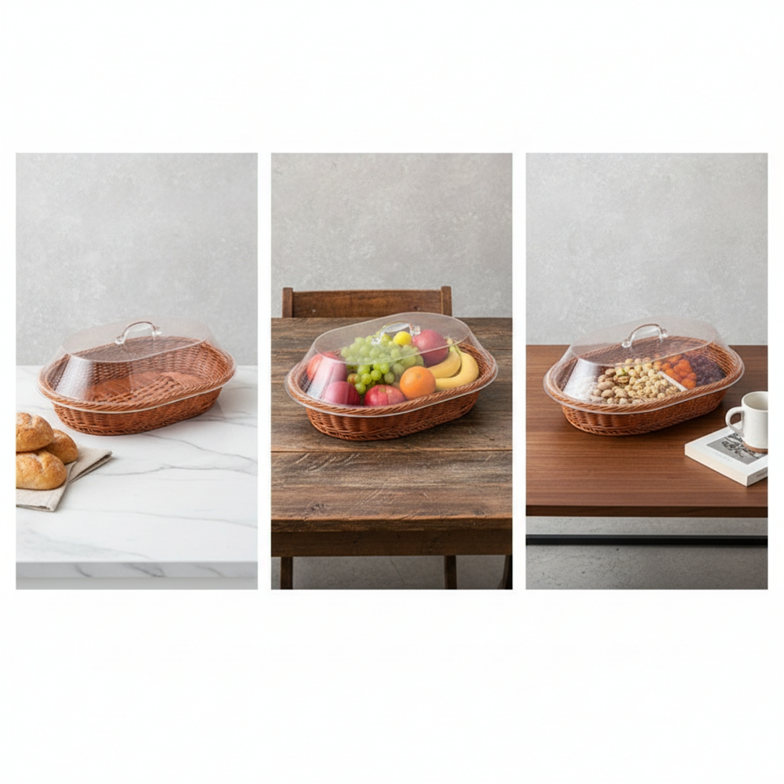 Kitchen Tools In Baking - Cestino per il Pane con Coperchio