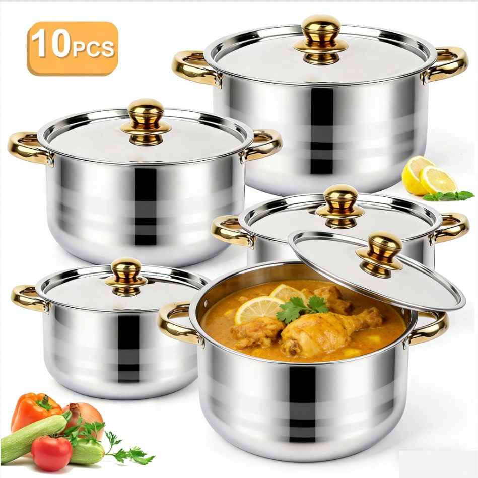 Kitchen Baking Pan Set - Set di pentole in acciaio inossidabile,