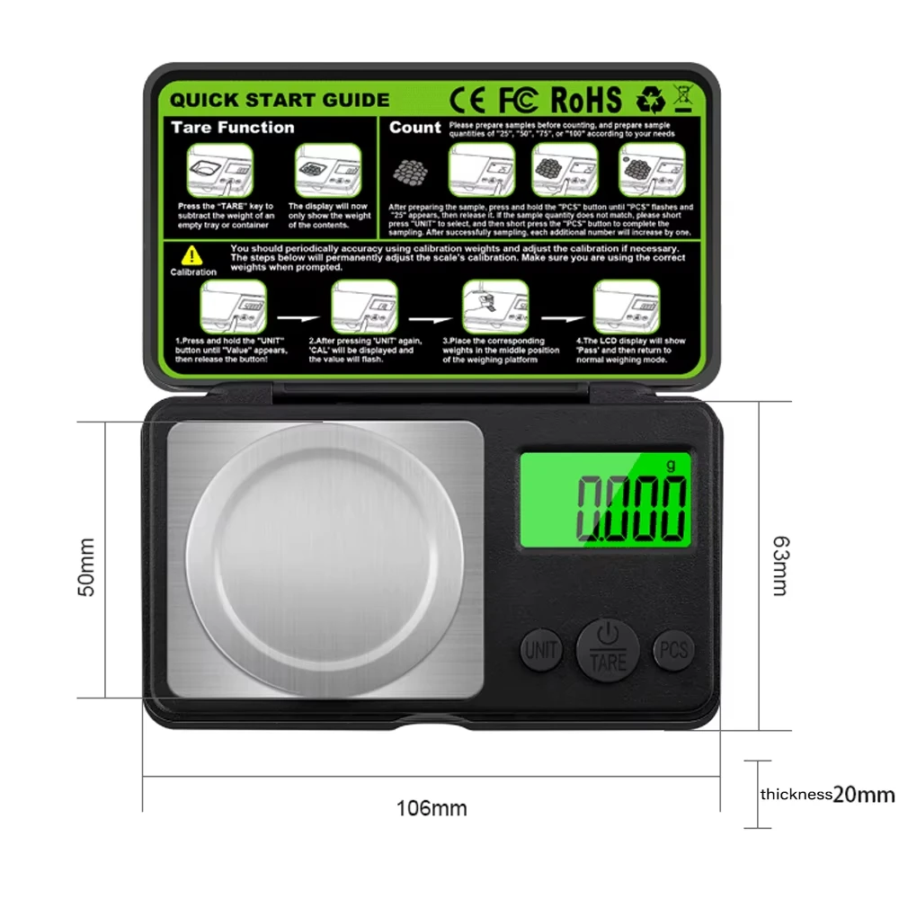 Kitchen Baking Scale - Mini Bilancia Digitale di Precisione per