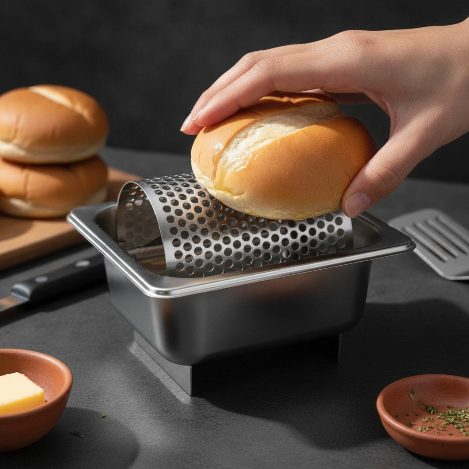 Kitchen Utensils - Rullo per Burro con Vassoio in