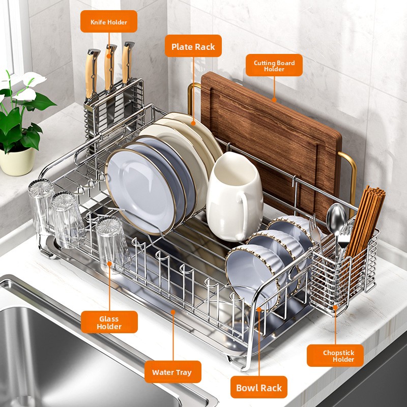 Scolapiatti in Acciaio Inox 30 - Kitchen Utensils recensione e prezzo