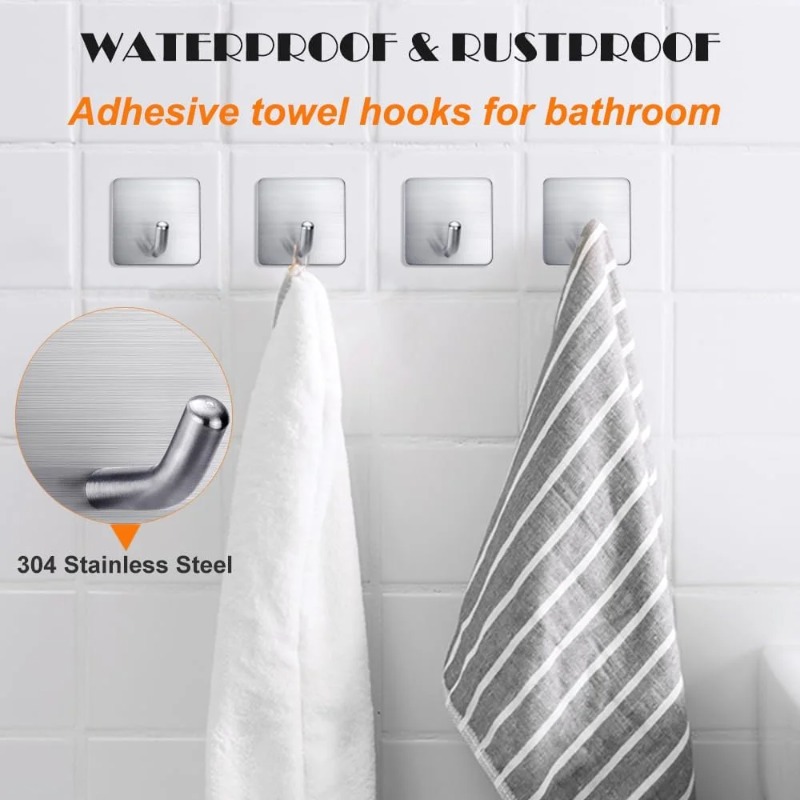 4 Pezzi Ganci Adesivi in Accia - Kitchen Uncle recensione e prezzo