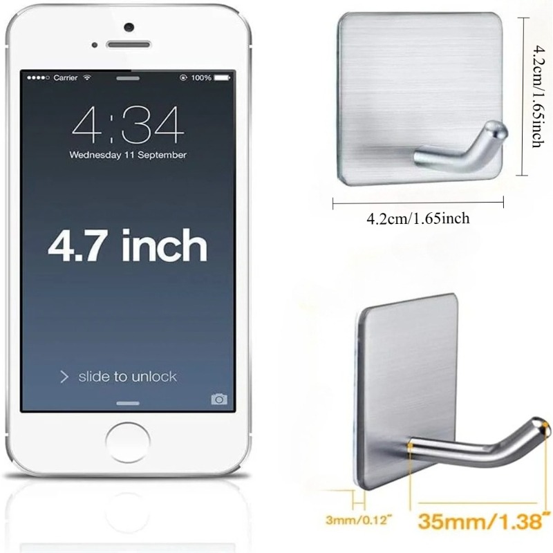 4 Pezzi Ganci Adesivi in Accia - Kitchen Uncle recensione e prezzo