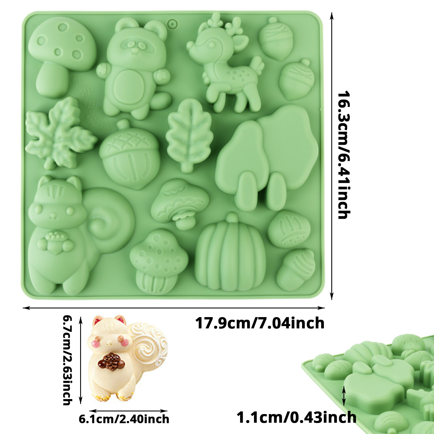 1 stampo in silicone a forma d - Kitchen Baking Molds recensione e prezzo