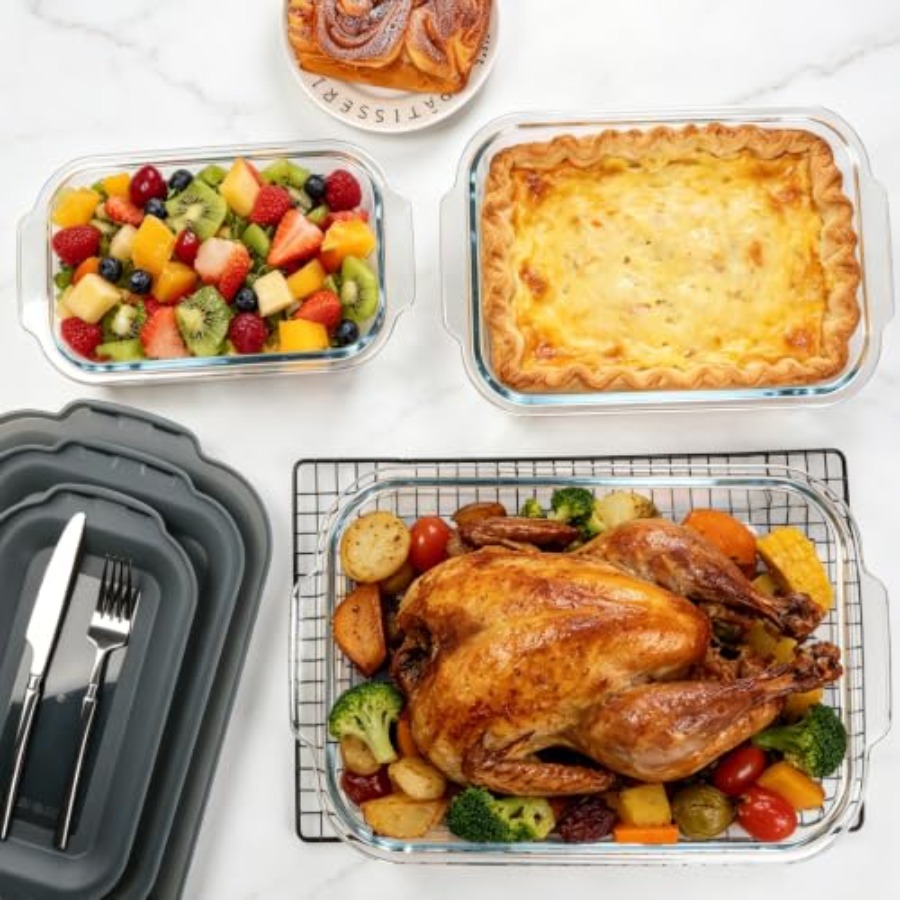 Set di 6 teglie in vetro extra - Kitchen Baking Pan Set recensione e prezzo