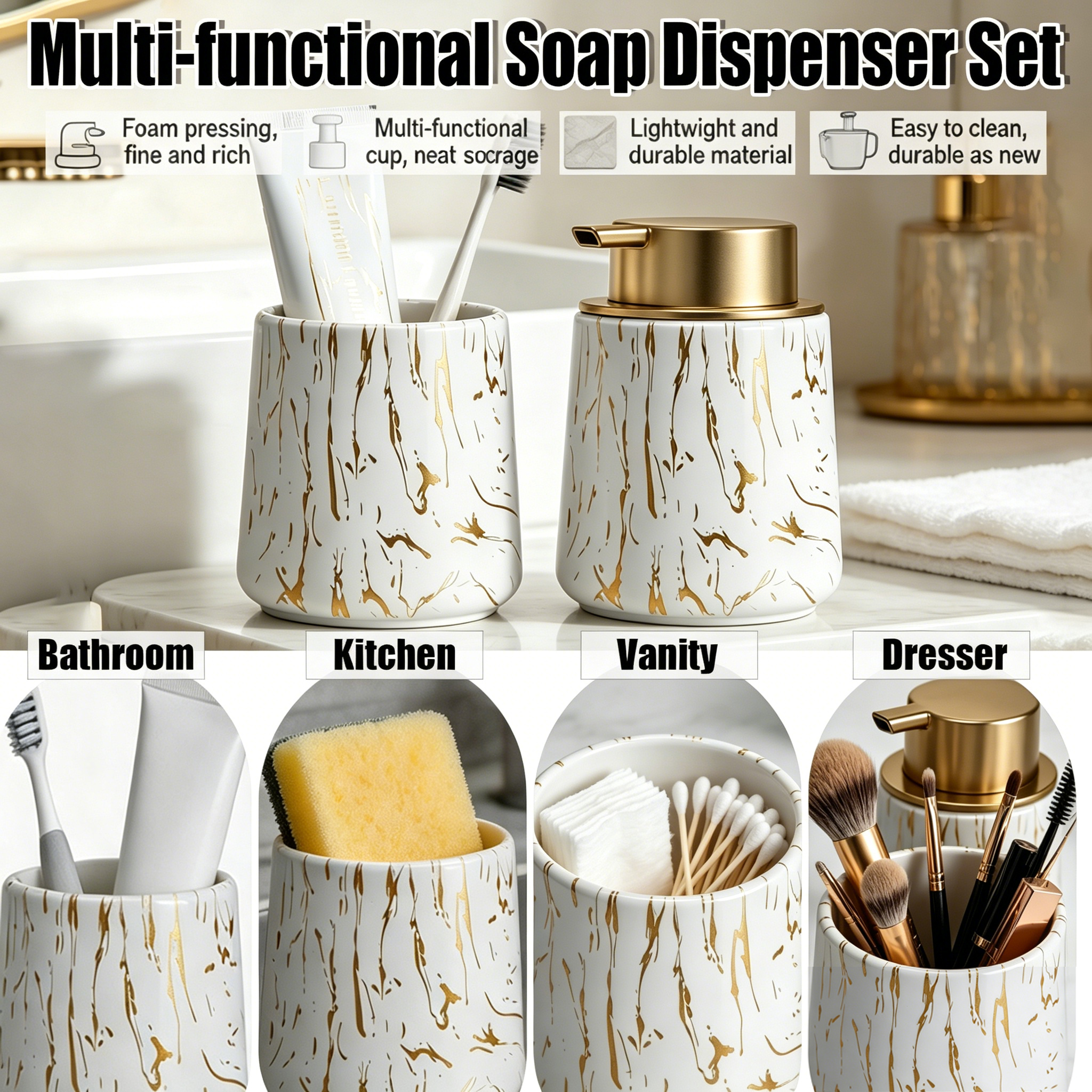 Set di Accessori per il Bagno  - Kitchen Uncle recensione e prezzo