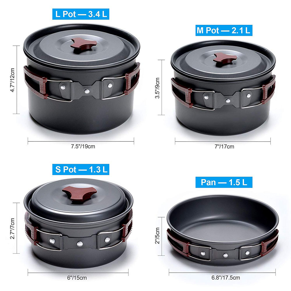 Kit di pentole da campeggio al - Kitchen Baking Pan Set recensione e prezzo