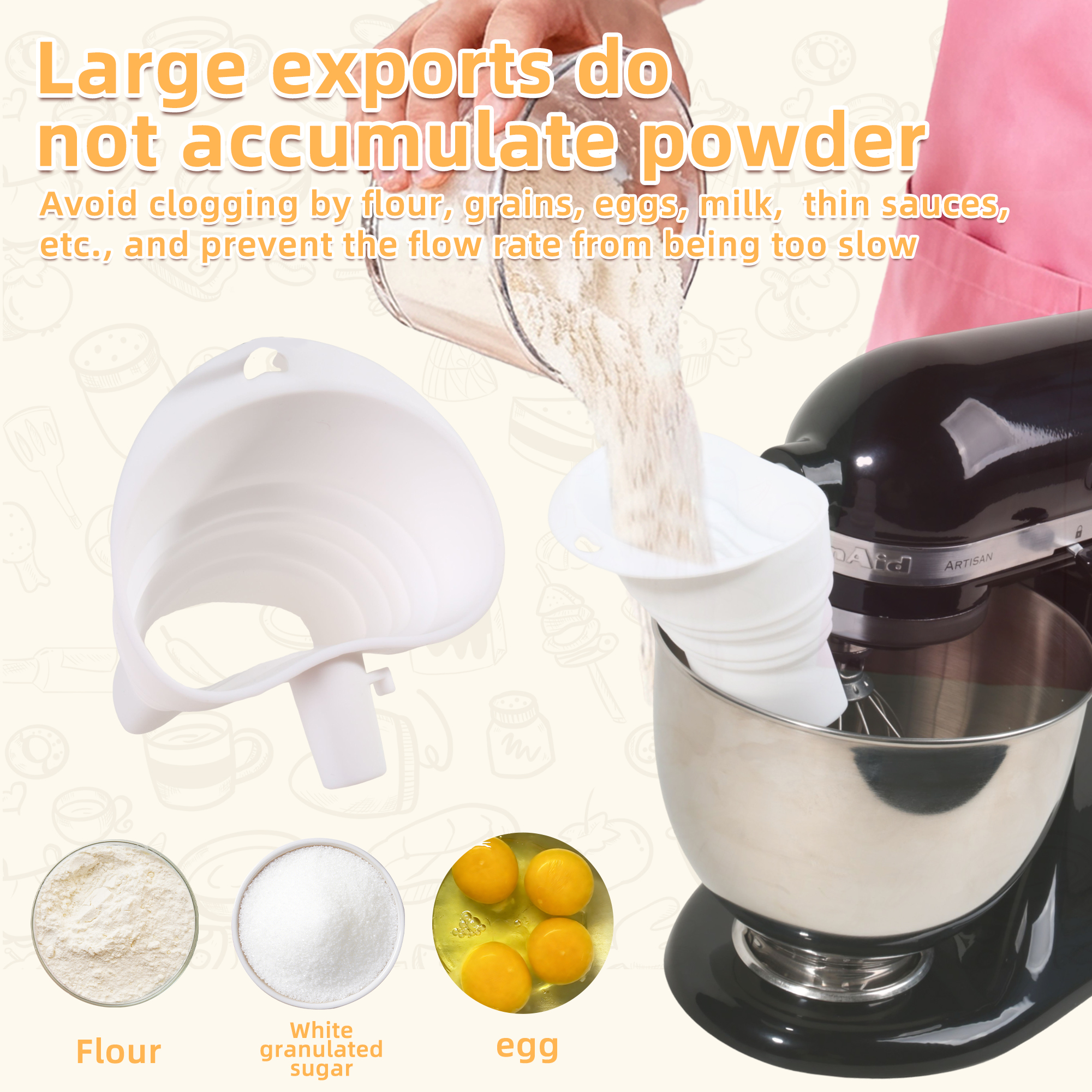 Set da 1/3 Pezzi di Imbuti per - Kitchen Aid Baking Mixer recensione e prezzo
